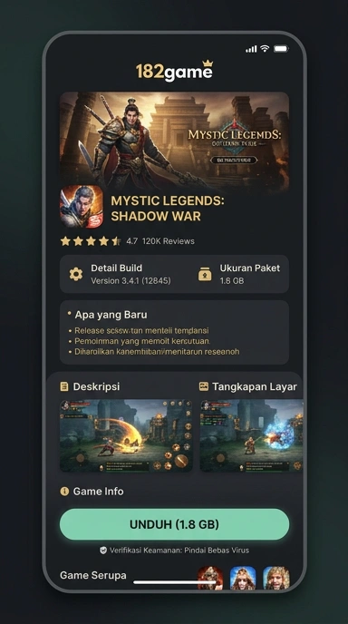 Tampilan halaman APK 182game