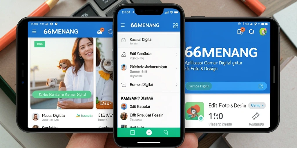 Tampilan antarmuka intuitif dari aplikasi 66MENANG.