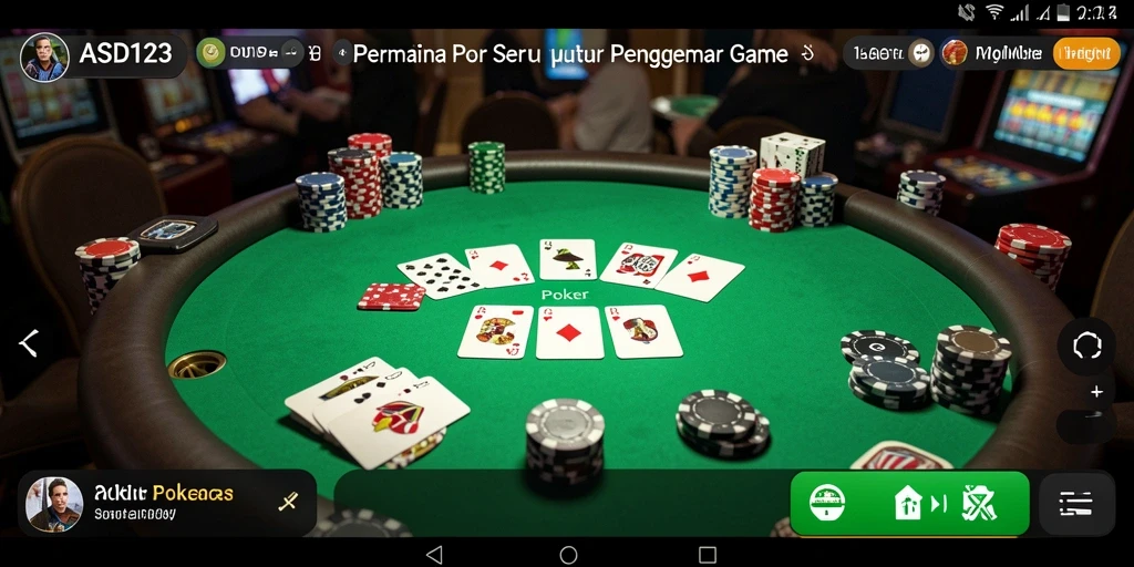 Antarmuka permainan Poker yang menarik dan interaktif di ASD123.