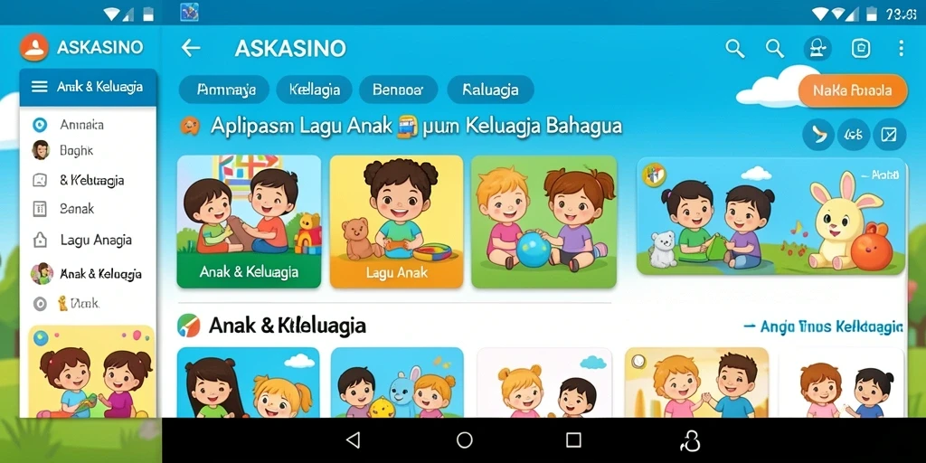 Antarmuka pengguna aplikasi ASKASINO yang ceria dan interaktif.