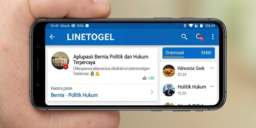 Tampilan antarmuka LINETOGEL yang sederhana dan informatif.