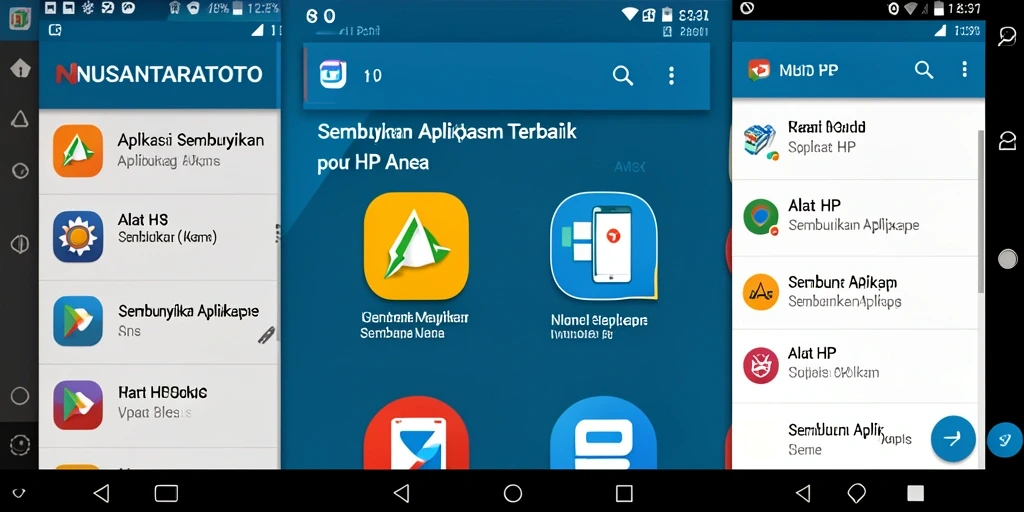 Antarmuka NUSANTARATOTO yang bersih dan sederhana untuk menyembunyikan aplikasi.