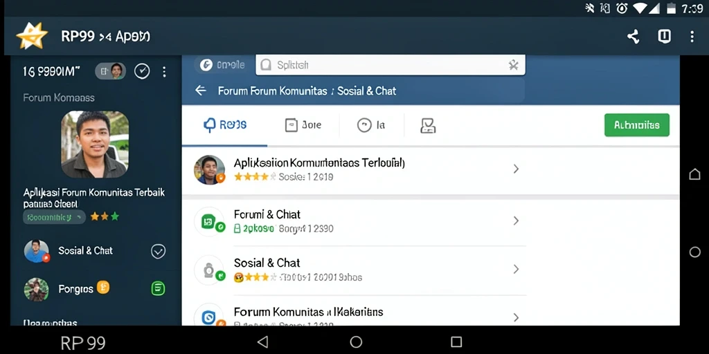 Tampilan antarmuka aplikasi RP99 yang ramah pengguna.